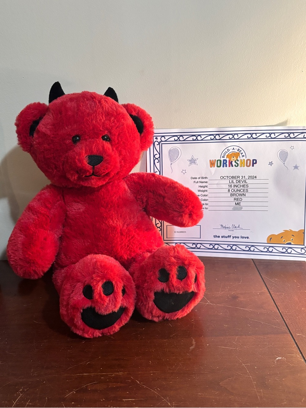 Red Bear Devil 16” Build-A-Bear 2024